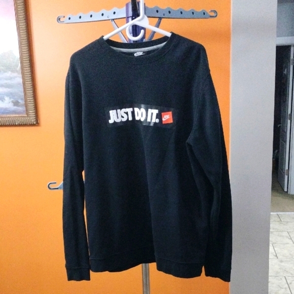 Nike Black Sweatshirt Just Do It Classic Size XL - Picture 1 of 3